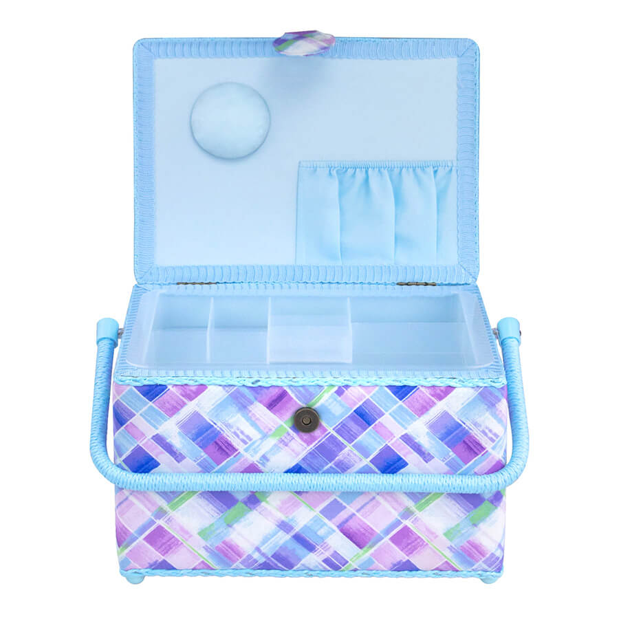 Daisy Pink Sewing Basket, view 2
