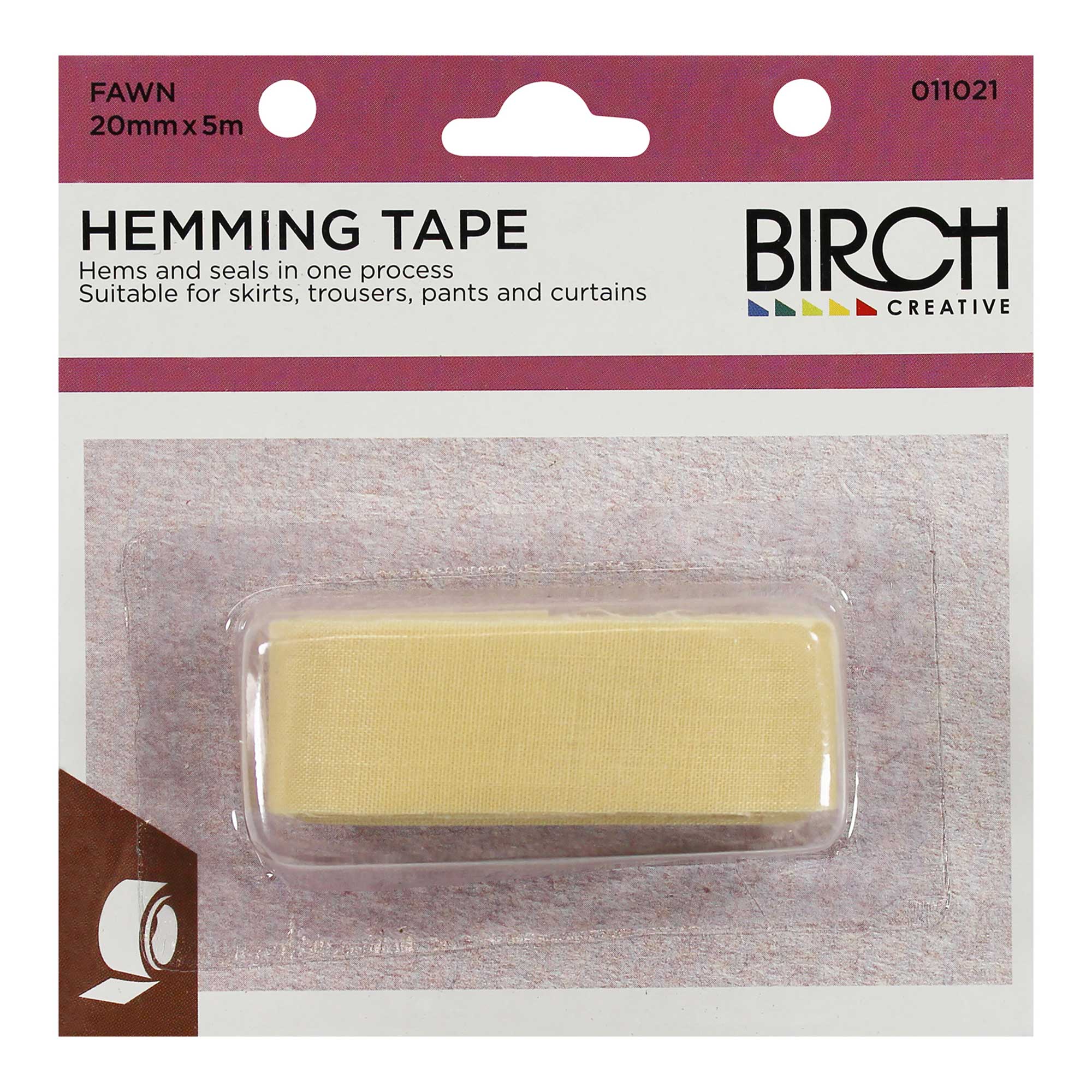 Hemming Tape Iron On Bias 20mm x 5m, view 3