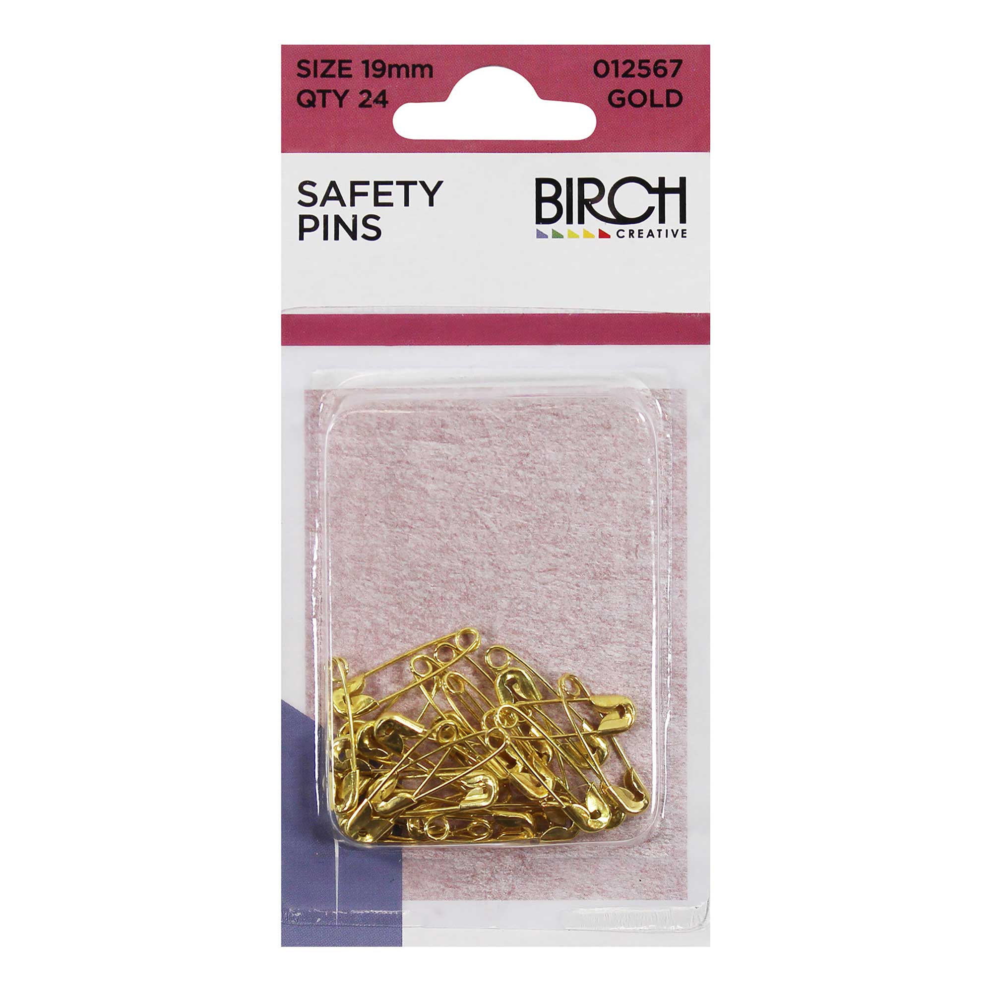 Safety Pins Gold 24 x 22mm, view 2