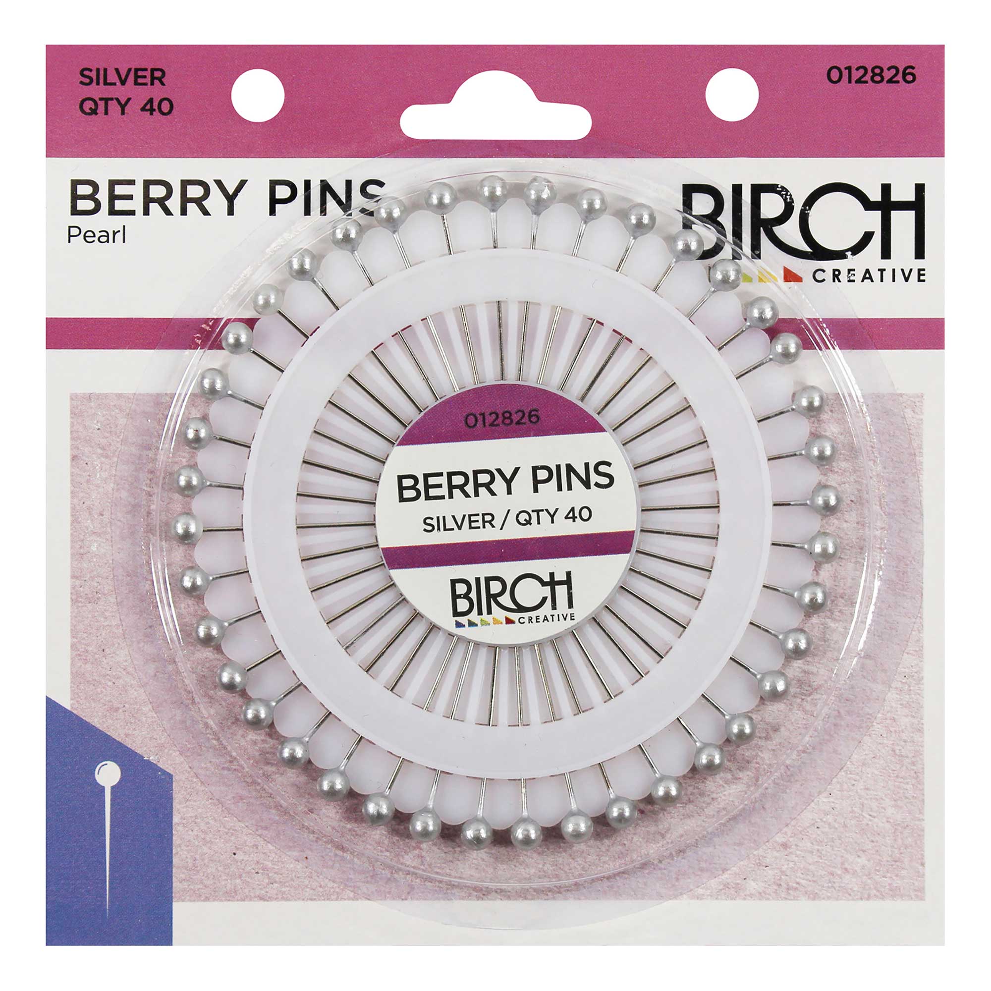 Pins Berry Rosette Pearl, view 2