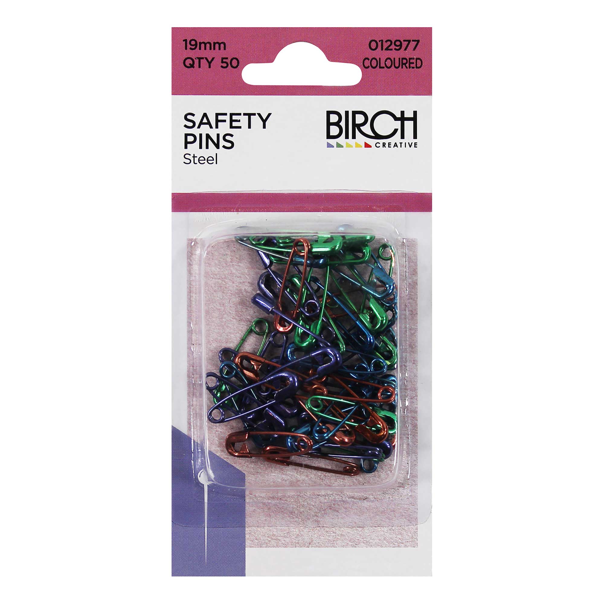 Safety Pins Coloured Safety (50 Piece), view 3