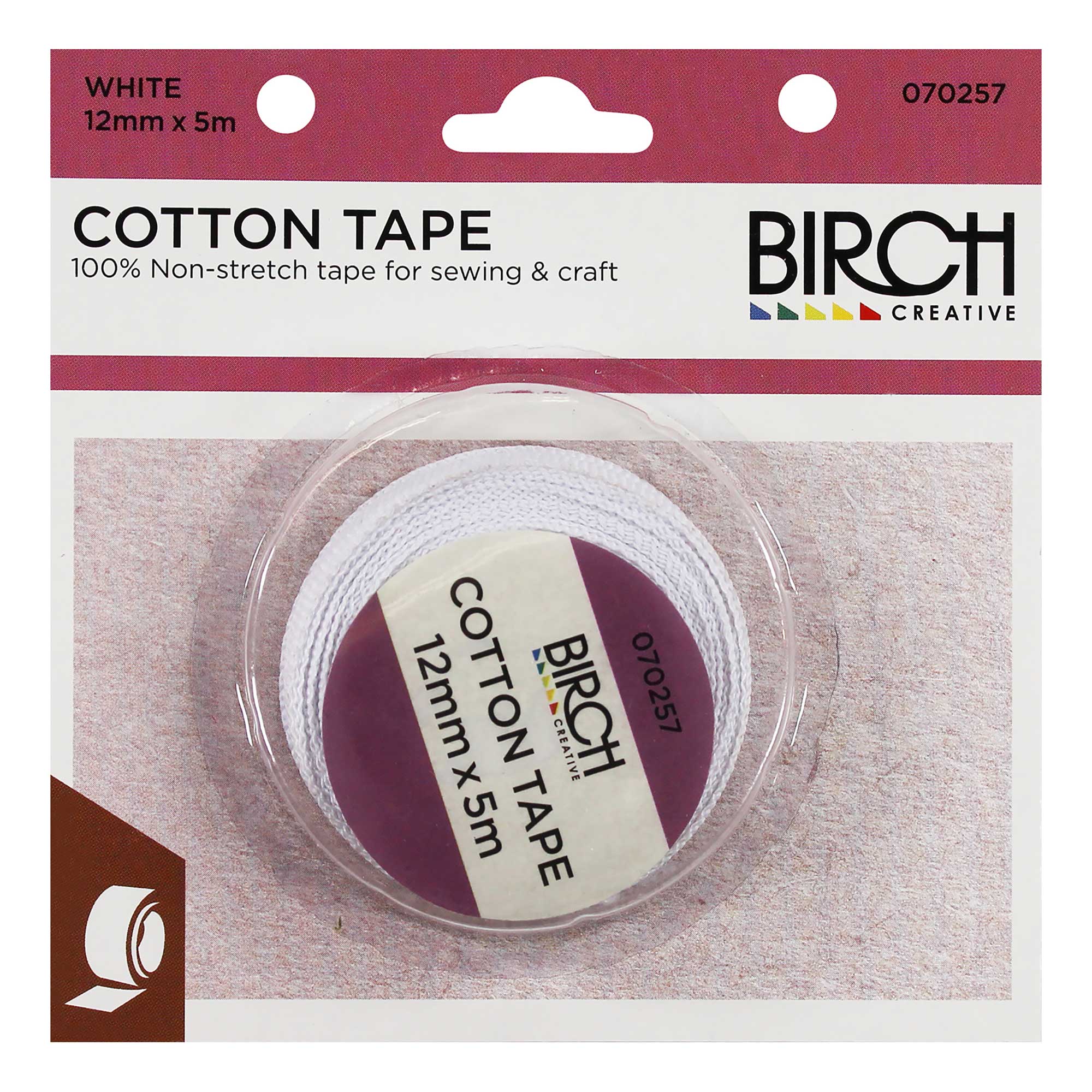 Cotton Tape 12mm x 5m, view 2