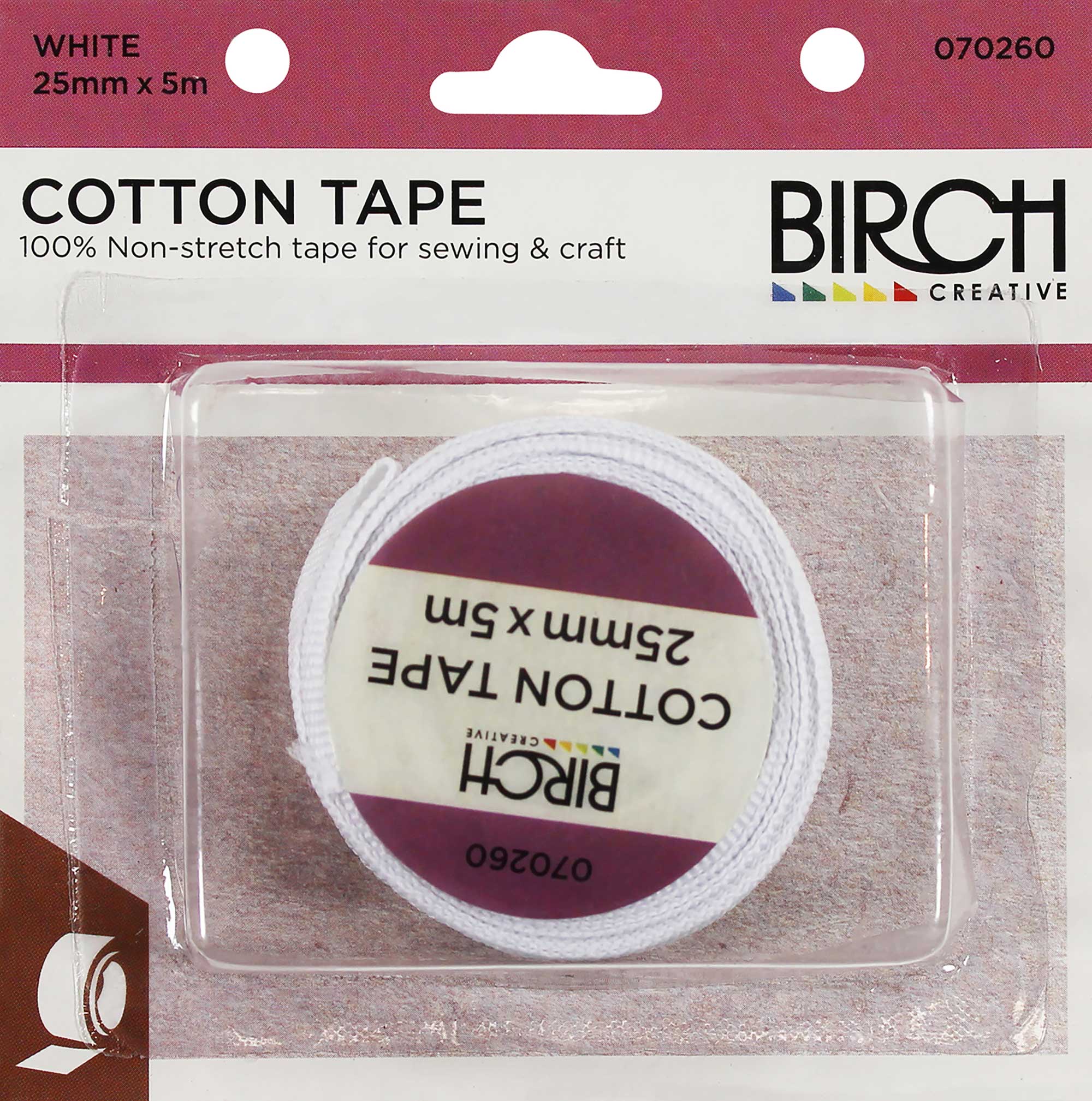 Cotton Tape 25mm x 5m, view 2