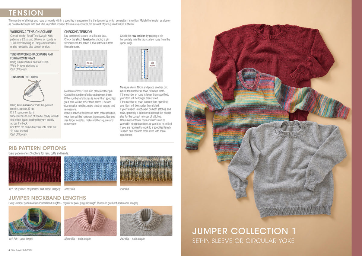 Time and Again Knits, inside pages