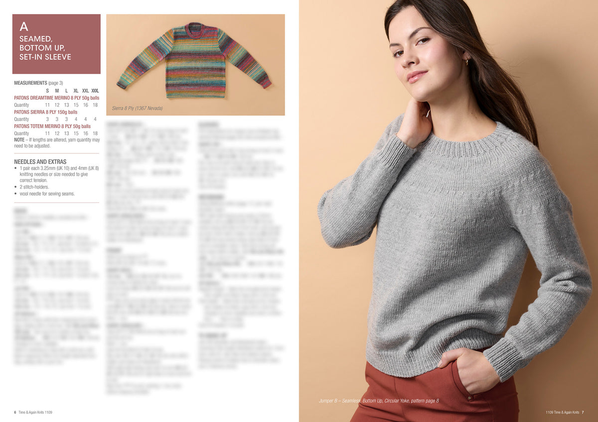 Time and Again Knits, inside pages