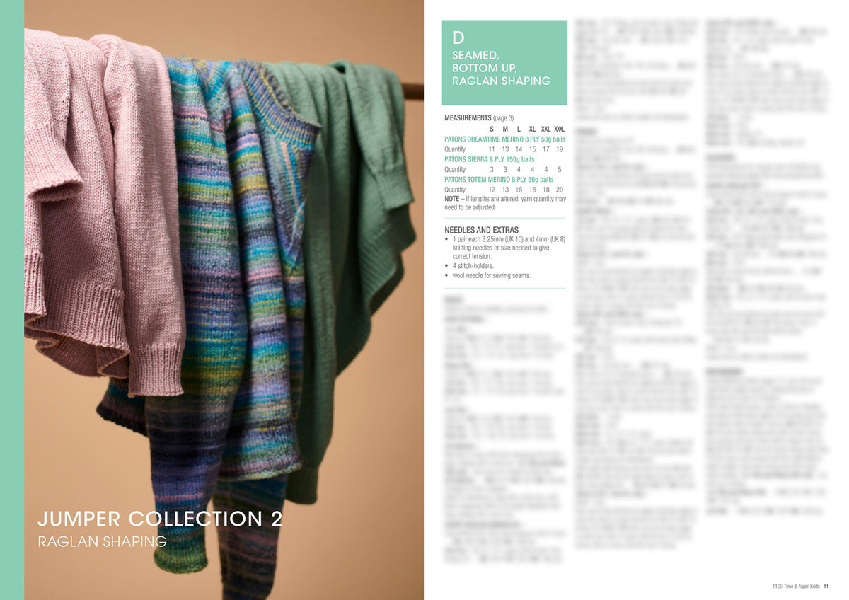 Time and Again Knits, inside pages