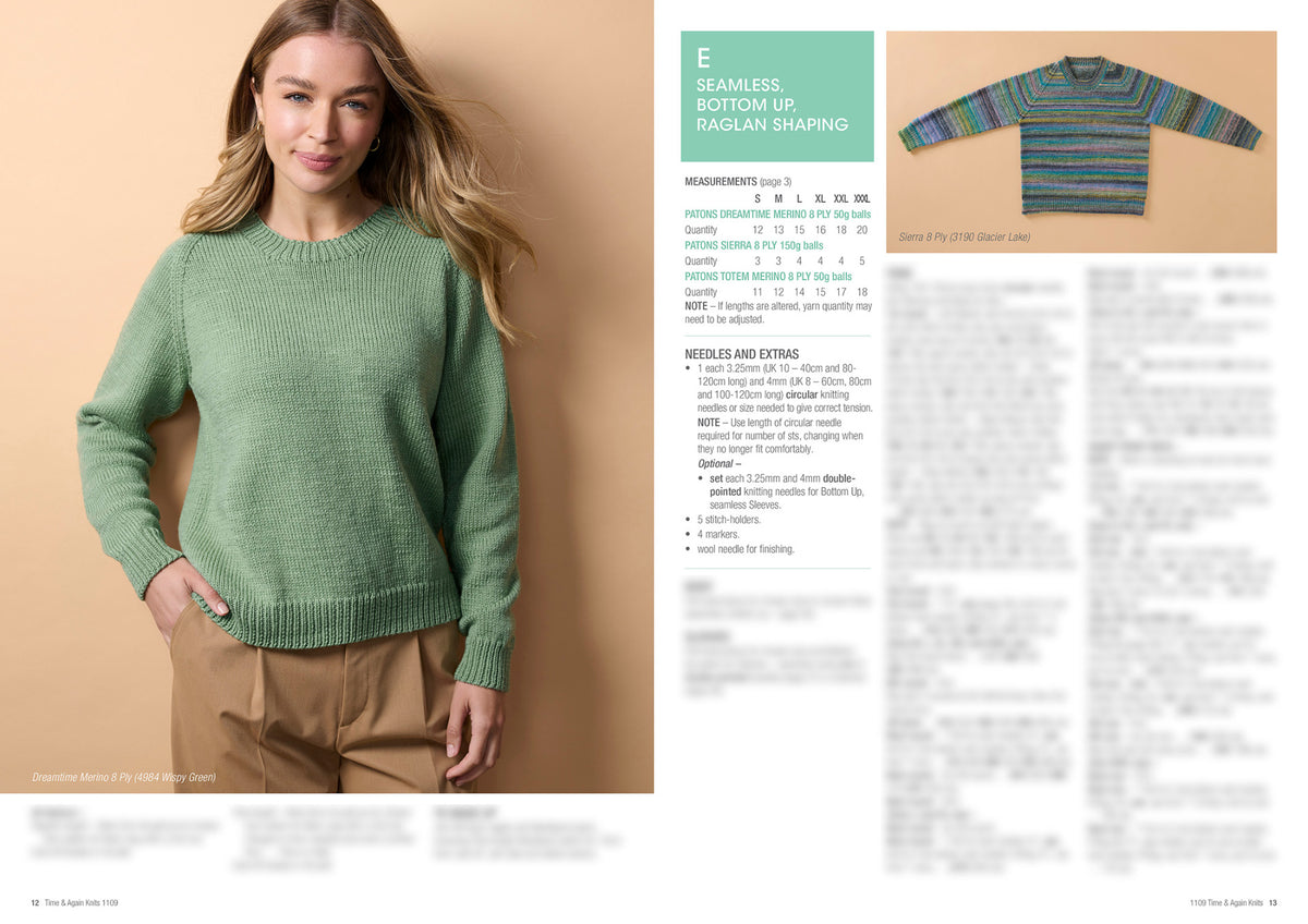 Time and Again Knits, inside pages