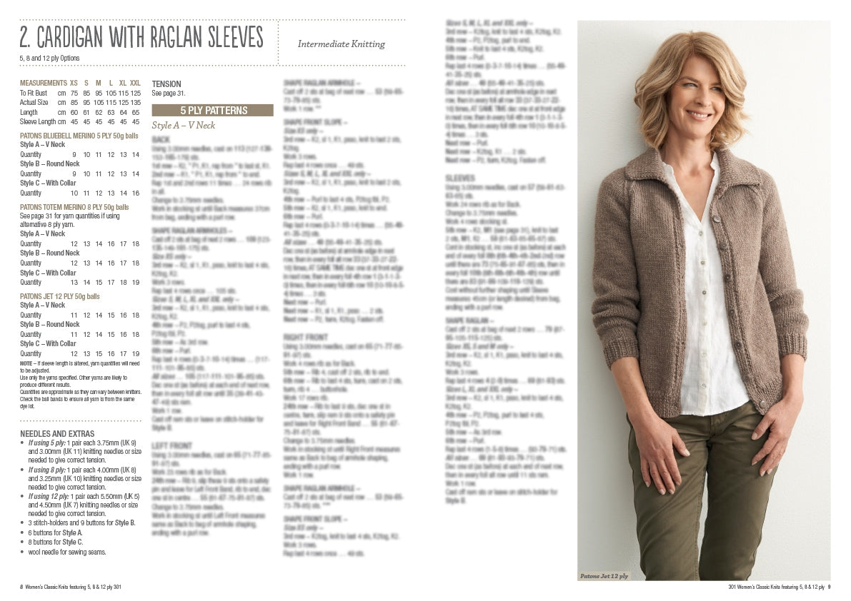 Patons 1308 Woman's Classic Knits pattern, page 5