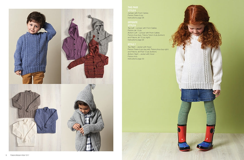 Patons 1317 Hand Knits for Modern Kids pattern, page 4
