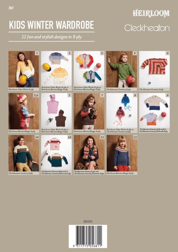 Kids Winter Wardrobe pattern back cover