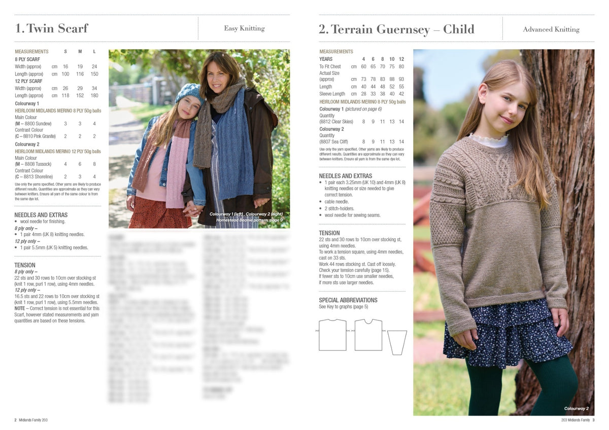 Patons 3019 Midlands Family pattern, page 2