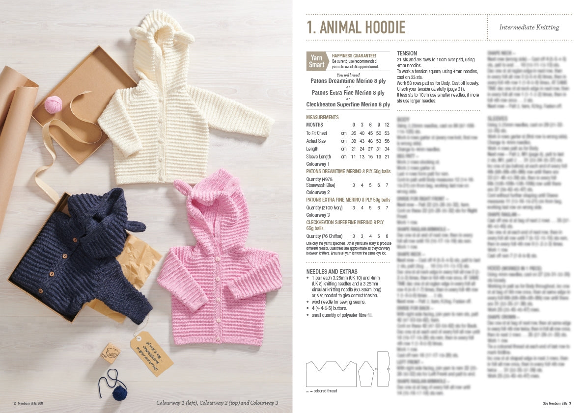 Patons 368 Newborn Gifts pattern, page 2