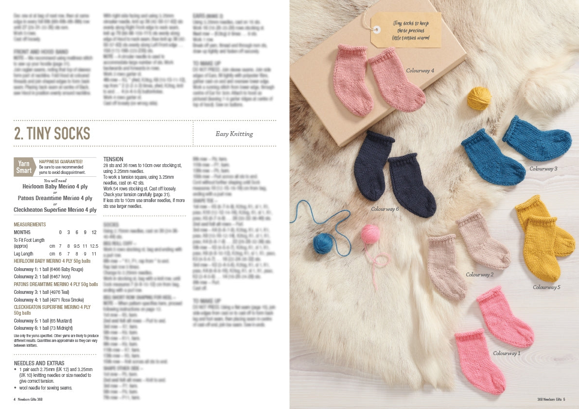 Patons 368 Newborn Gifts pattern, page 3