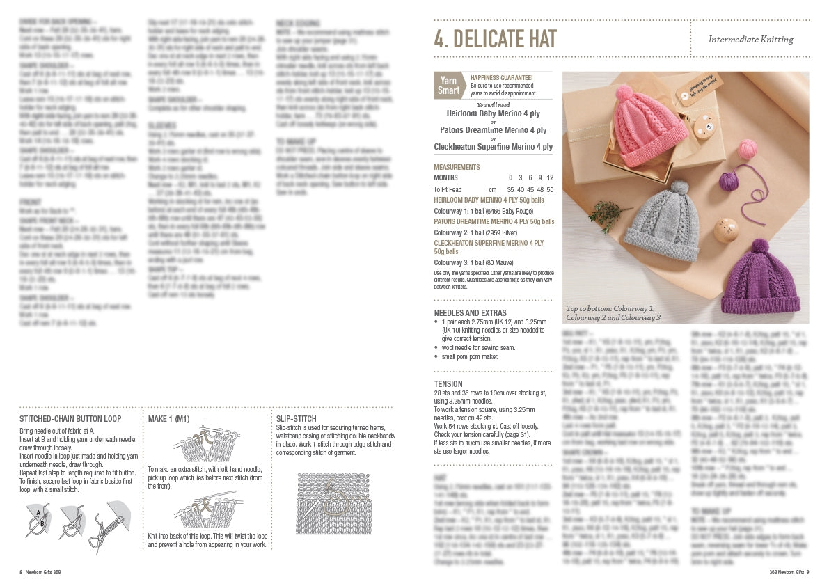 Patons 368 Newborn Gifts pattern, page 5