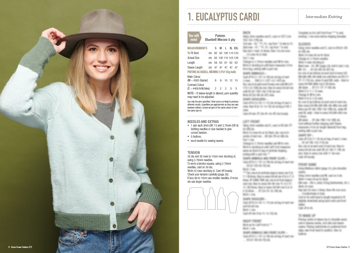 Cleckheaton 372 Home Grown Fashion pattern, page 2