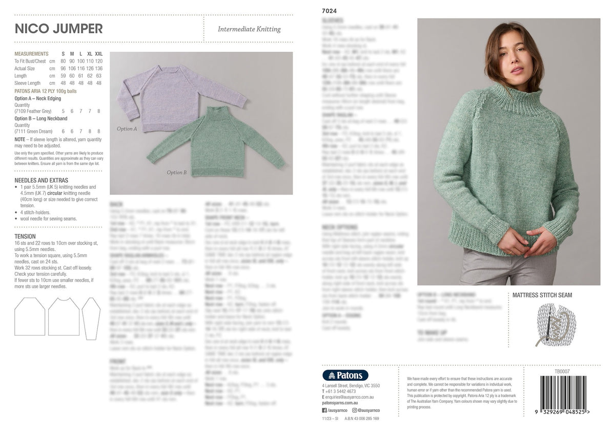 Patons 7024 Classical Aria pattern, page 4