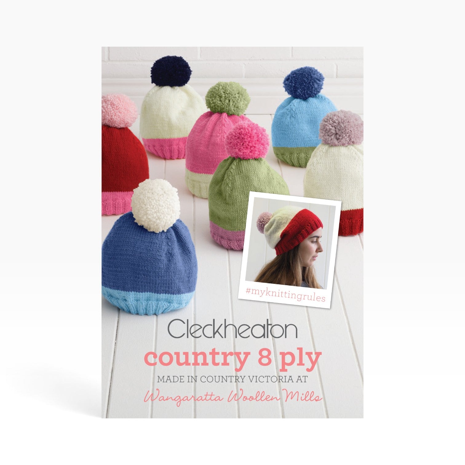 Slouchy or Standard Beanie Knitting Pattern in Cleckheaton Country 8 Ply