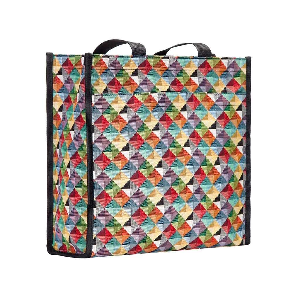 Tapestry Shopper Bag in Triangles