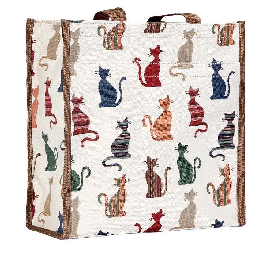 Tapestry Shopper Bag in Cheeky Cats
