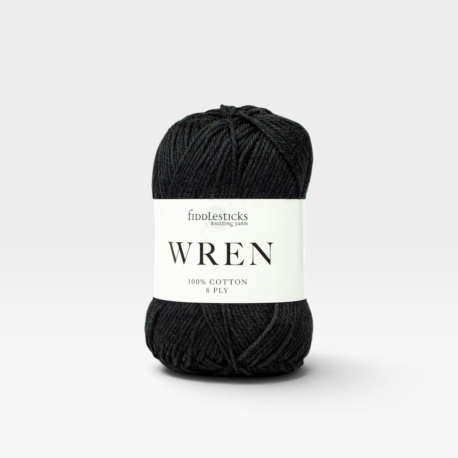 Fiddlesticks Wren Cotton 8 ply - Black W001