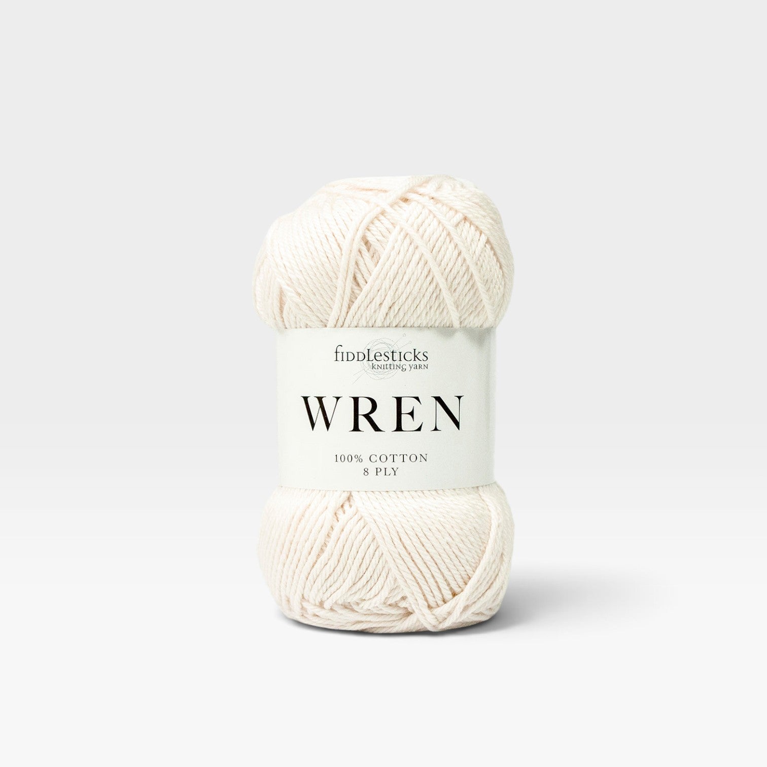 Fiddlesticks Wren Cotton 8 ply - Ivory W003