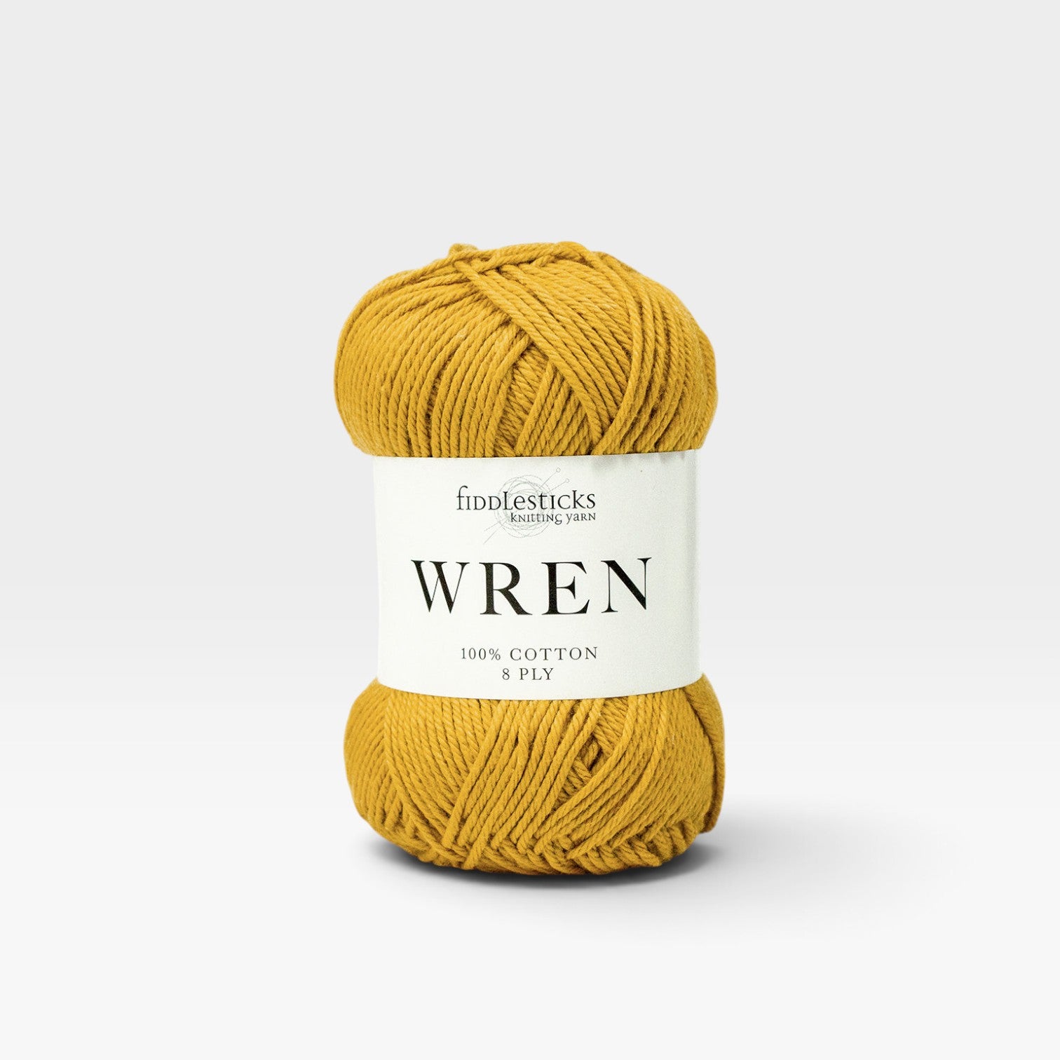 Fiddlesticks Wren Cotton 8 ply - Mustard W007