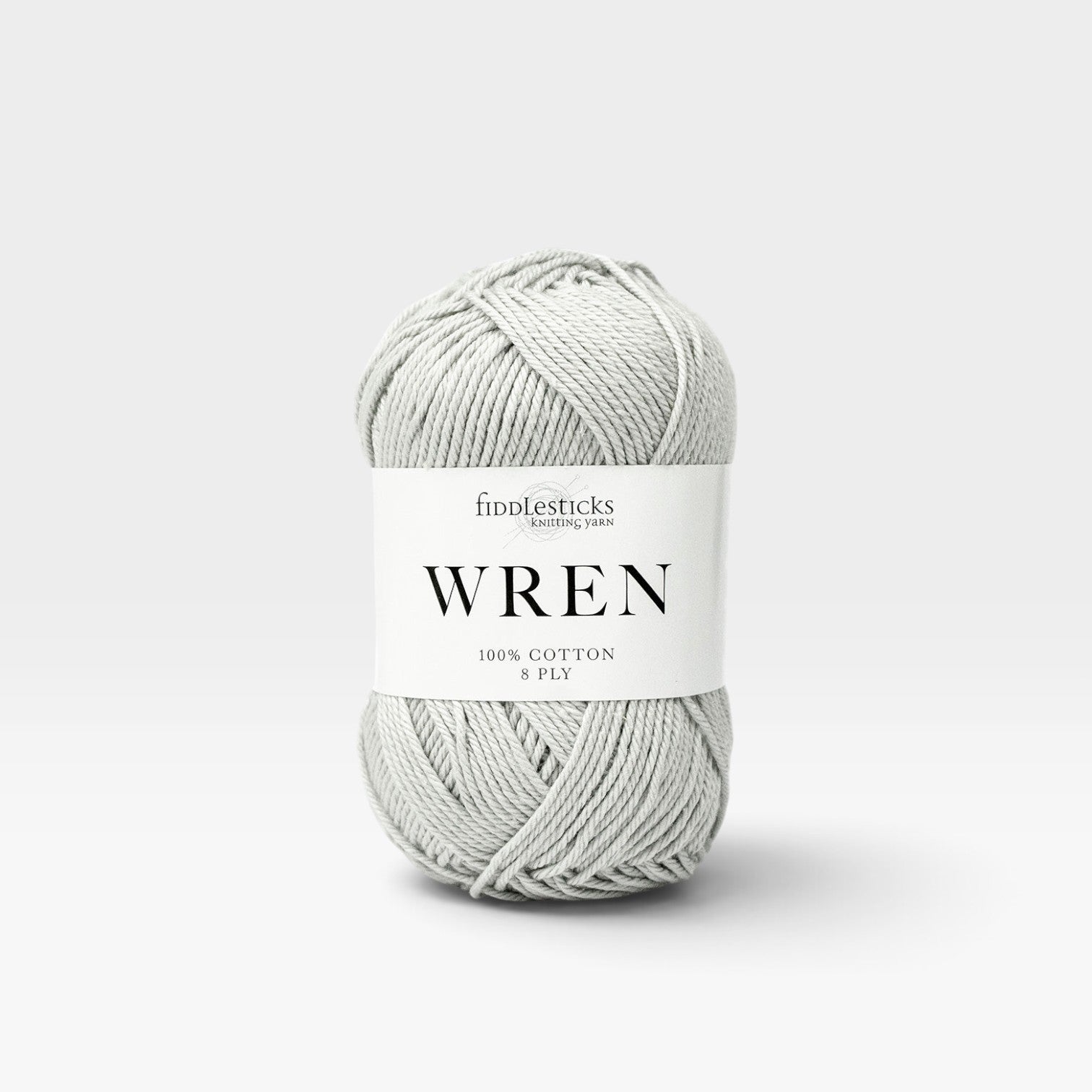 Fiddlesticks Wren Cotton 8 ply - Silver W020