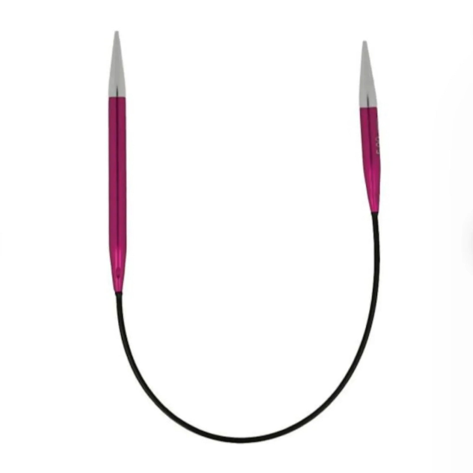 25cm KnitPro Zing Asymmetrical Fixed Circular Knitting Needles
