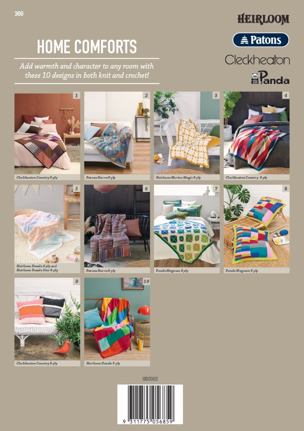 Home Comforts pattern back cover