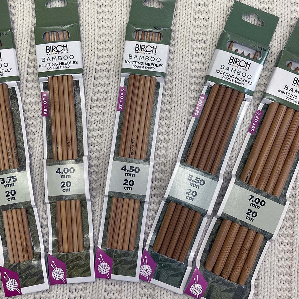 Birch Bamboo Double Pointed Knitting Needles