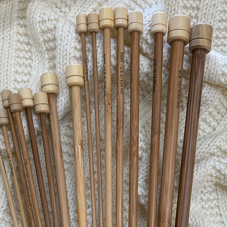 Birch Bamboo Straight Knitting Needles