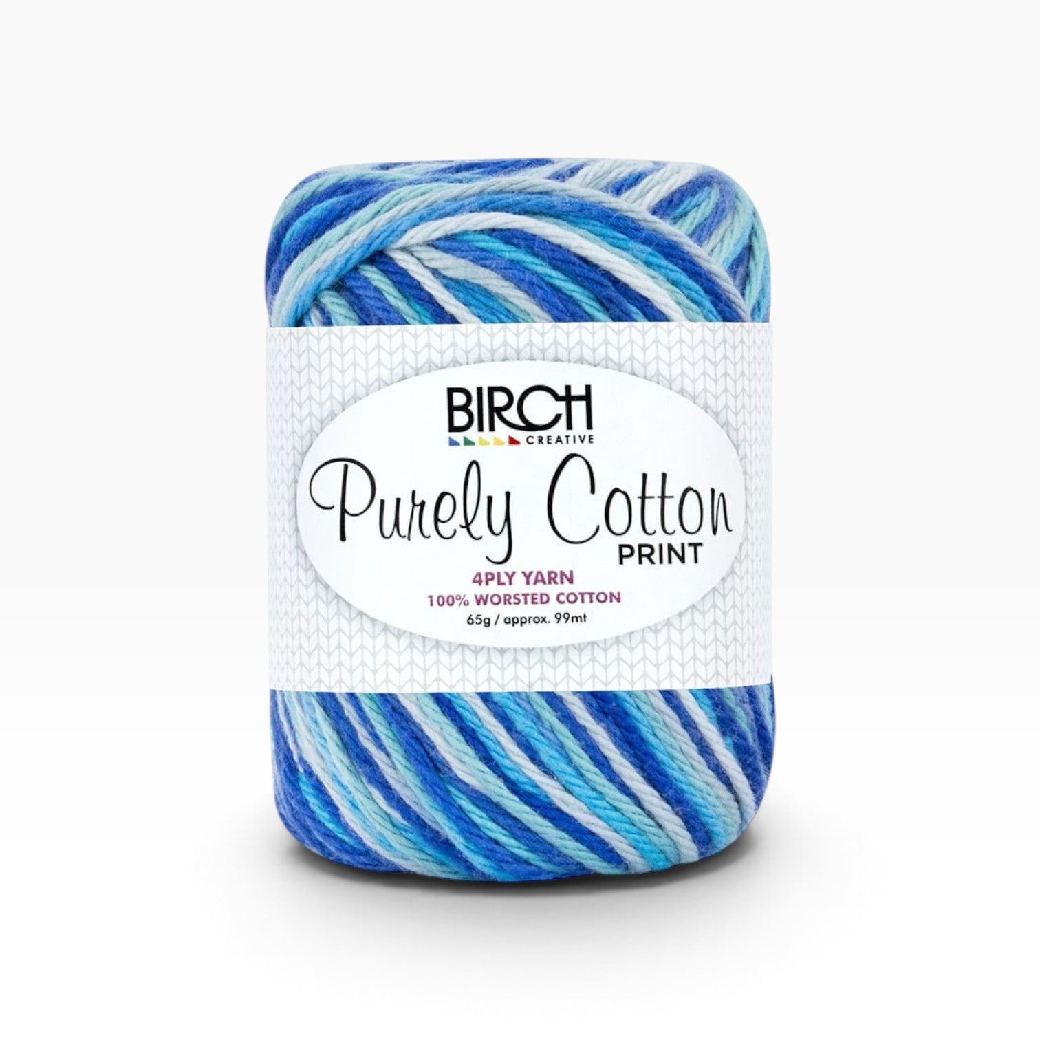 Purely Cotton 4 ply Print — Blue Cascade 001