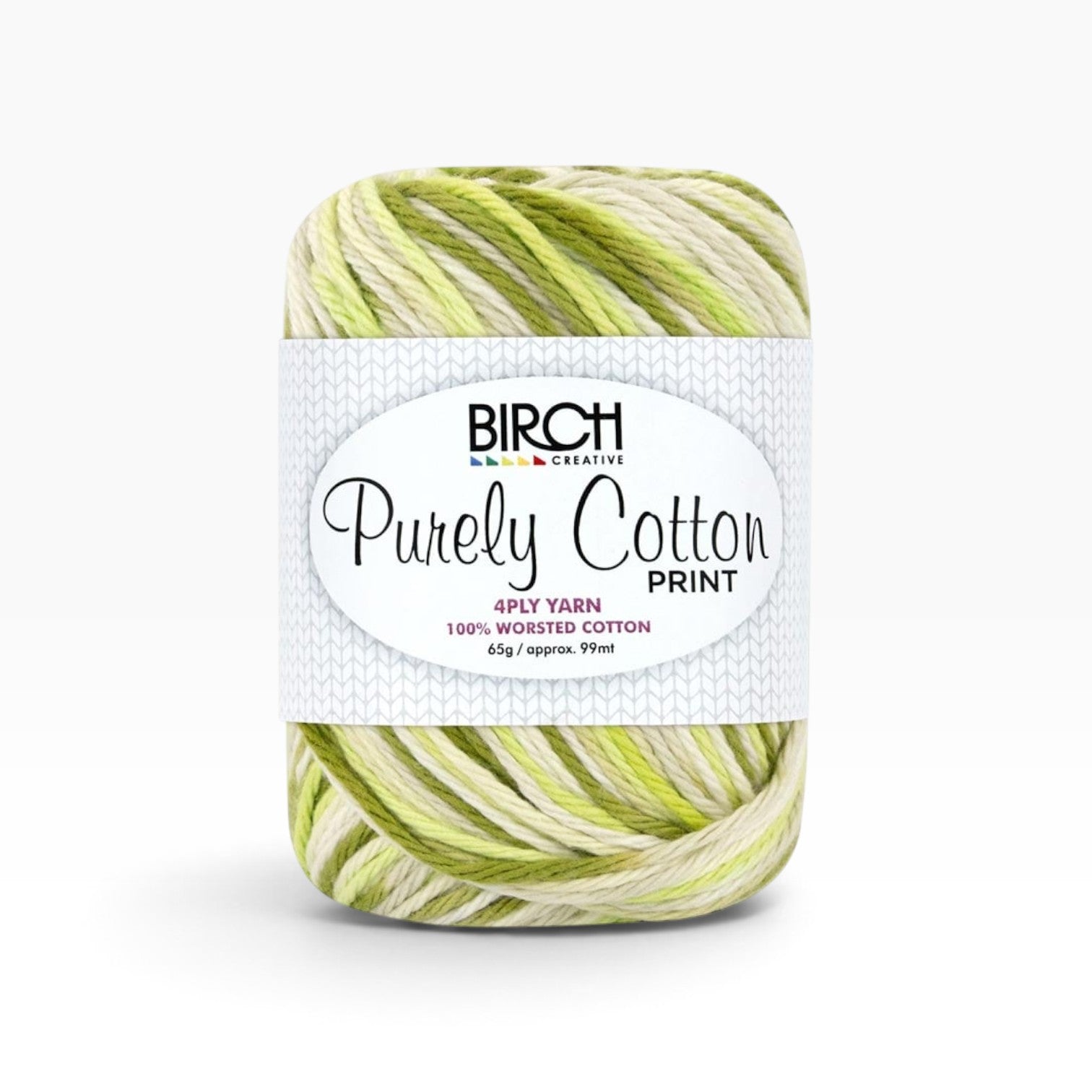 Purely Cotton 4 ply Print — Pistachio Pop 005