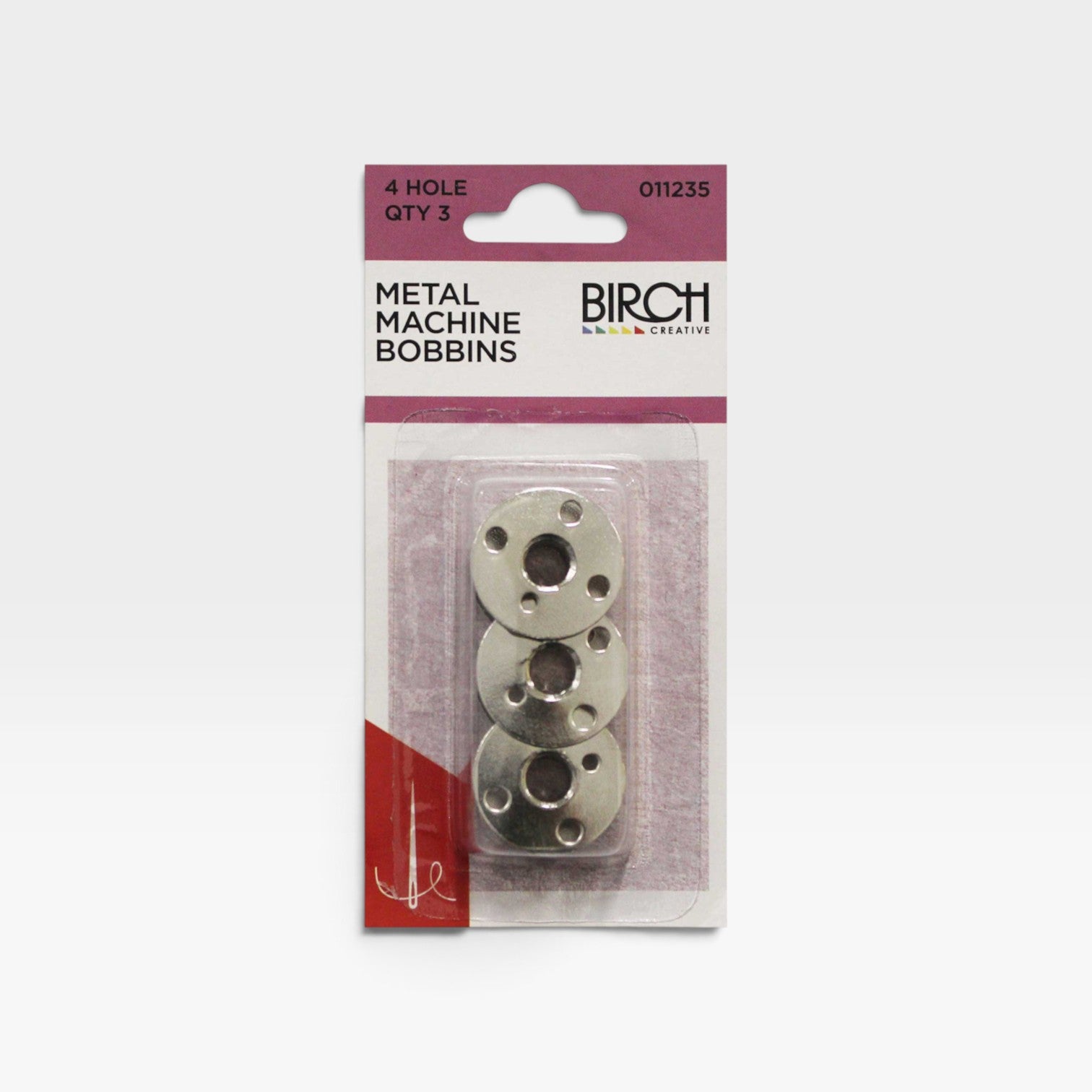 Bobbin Metal 4 Hole 3 Pack