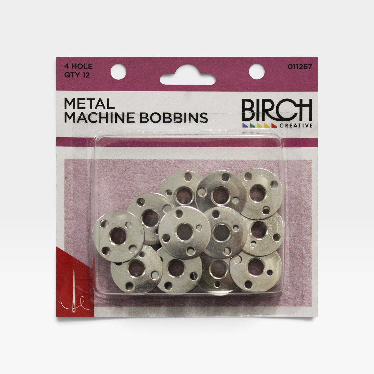 Bobbin Metal 4 Hole Pack 12