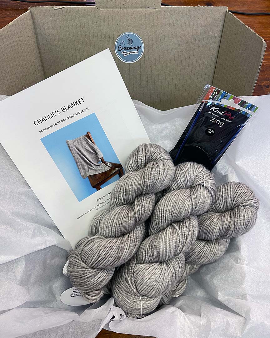 Charlie Blanket Knitting Kit