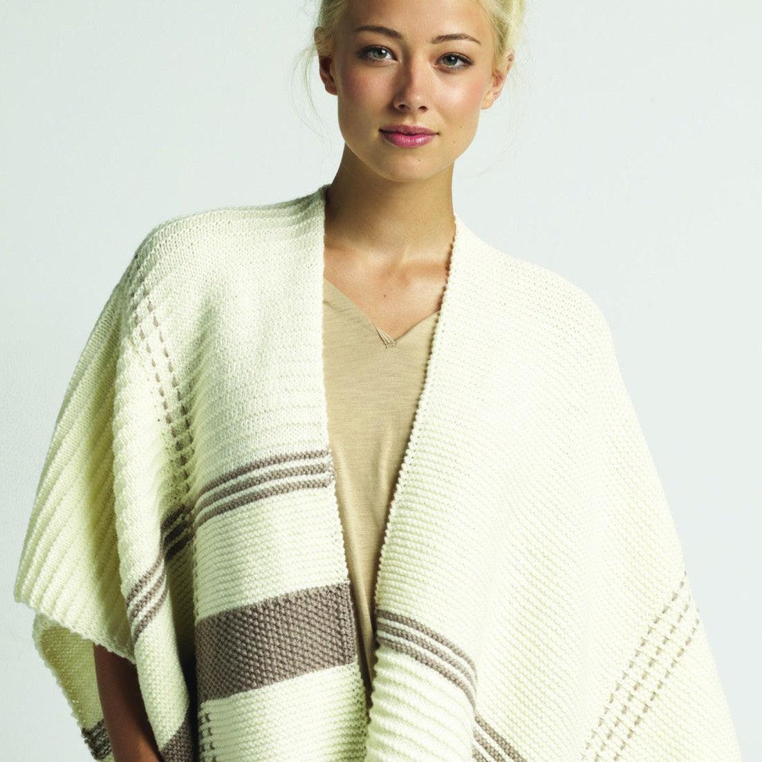 Blanket Wrap Knitting Pattern in Cleckheaton Country 8 Ply