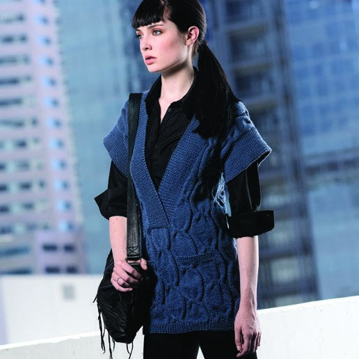 Cable Tunic Knitting Pattern in Cleckheaton Country 8 Ply