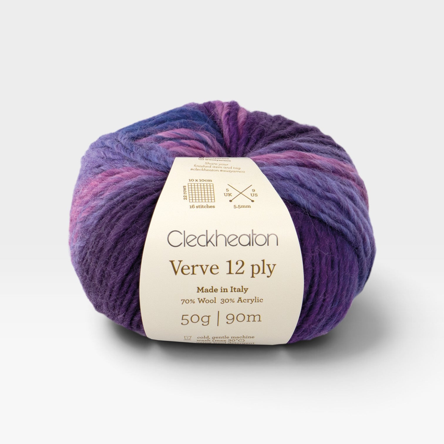 Cleckheaton Verve 12 ply yarn band in Flourish