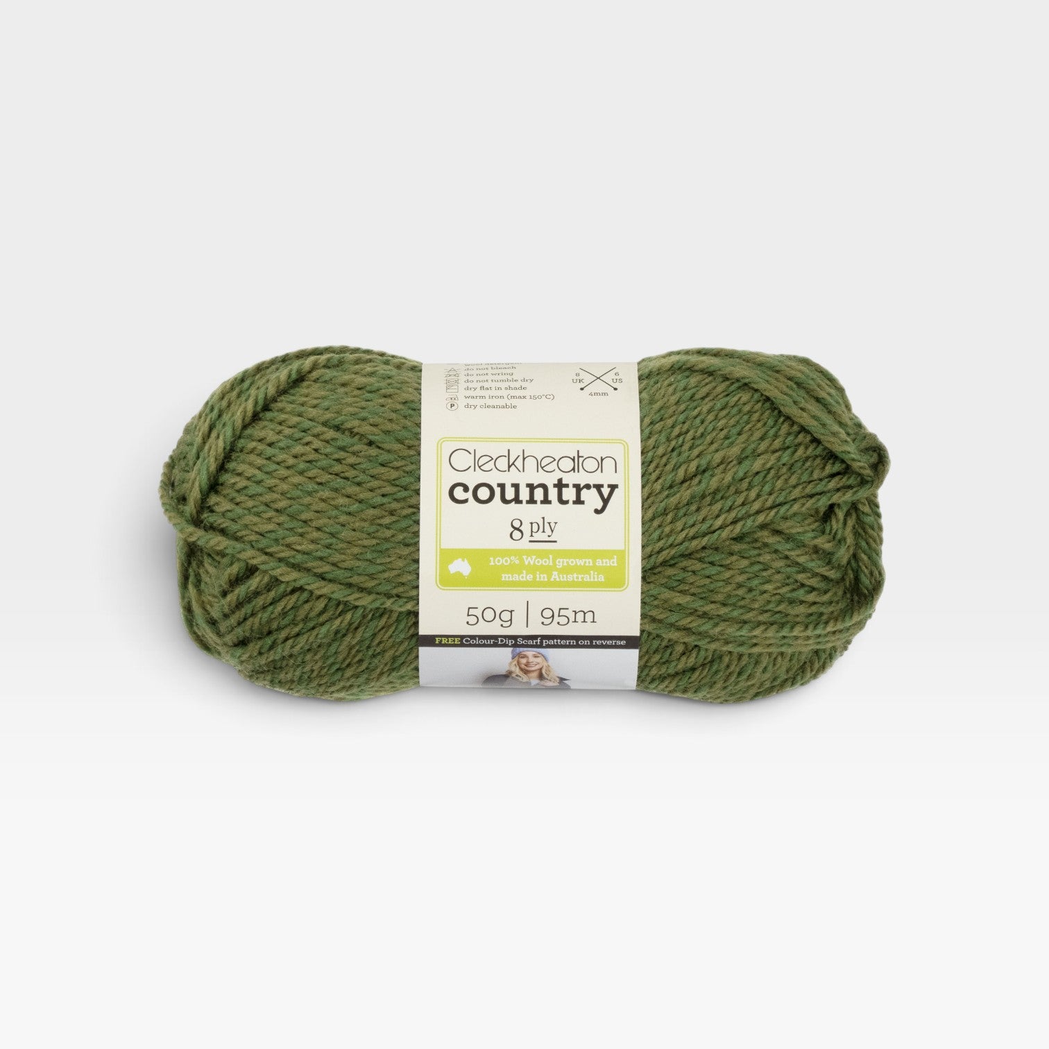 Cleckheaton Country 8 ply - Green Marle