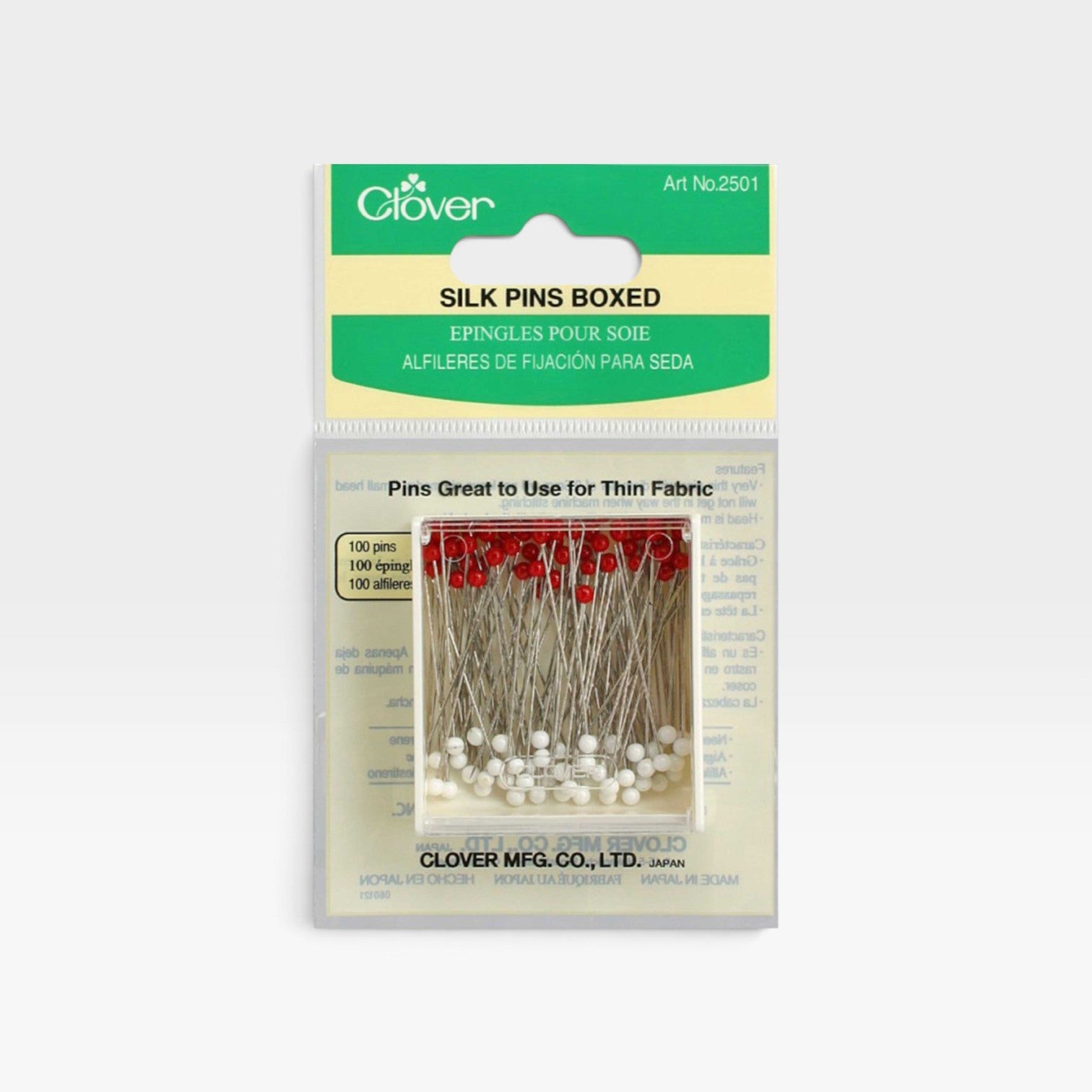 Clover Silk Pins Boxed