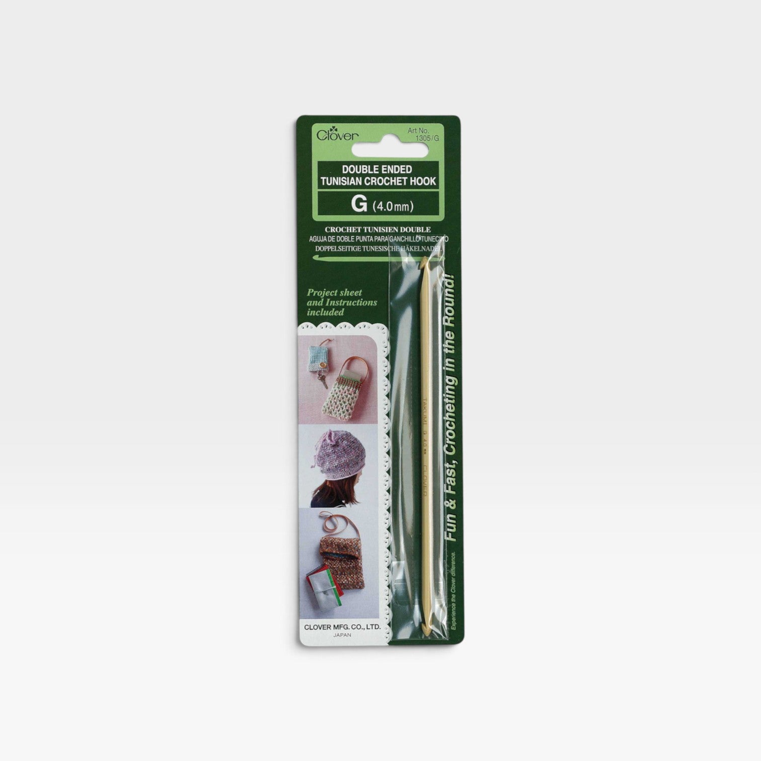 Clover Tunisian Crochet Hook D/Ended 4.00mm