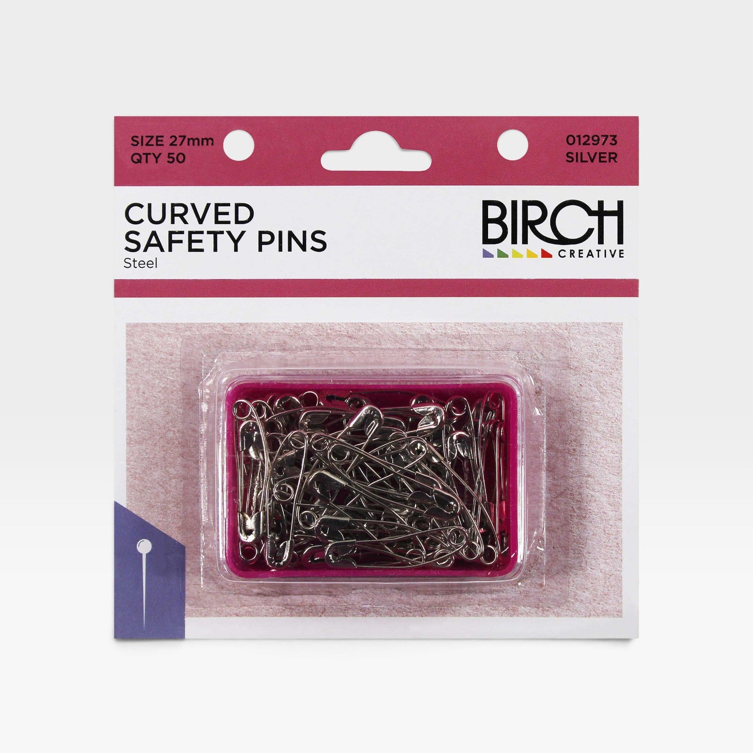 Curved Safety Pins 27mm