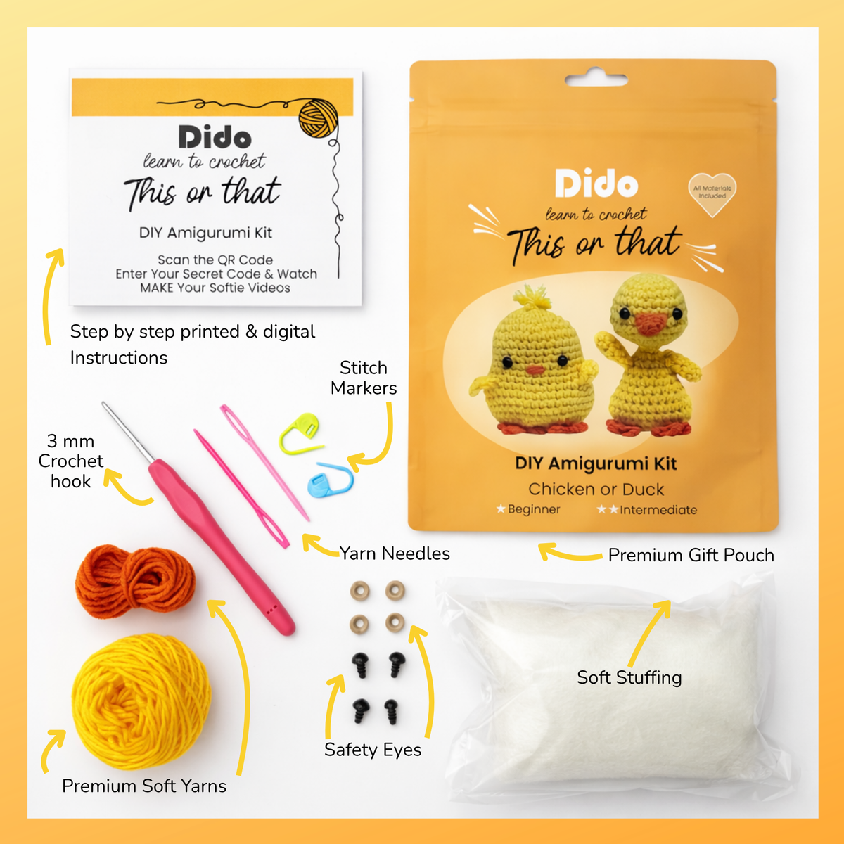 Dido CraftWorks Chicken or Duck Crochet Kit