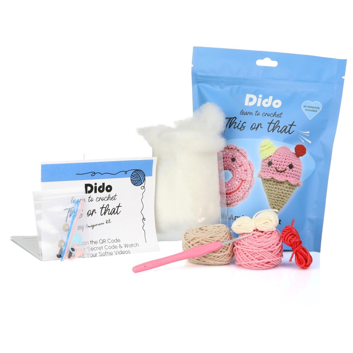 Dido CraftWorks Donut or Ice Cream Crochet Kit