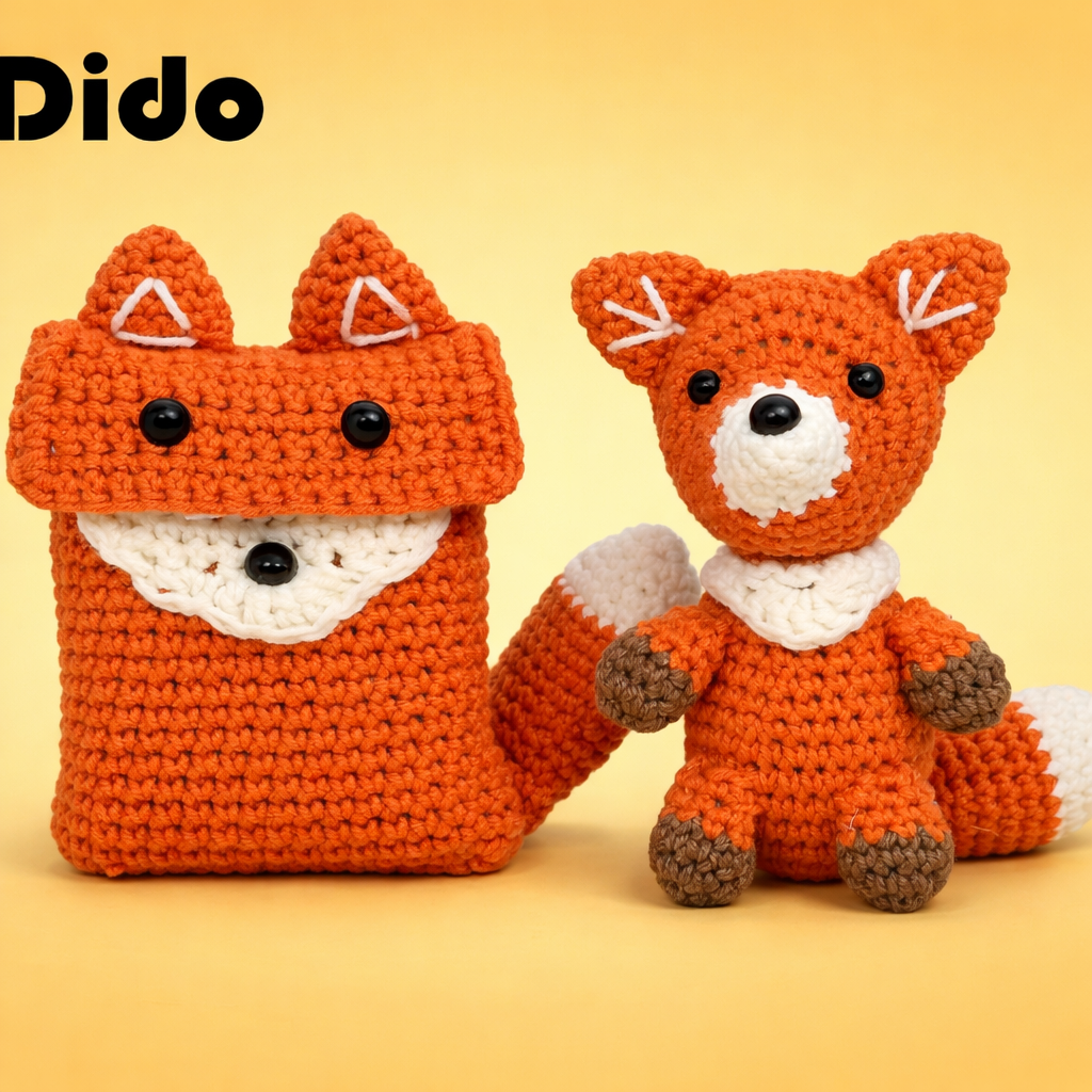 Dido CraftWorks Fox Pouch or Fox Buddy Crochet Kit