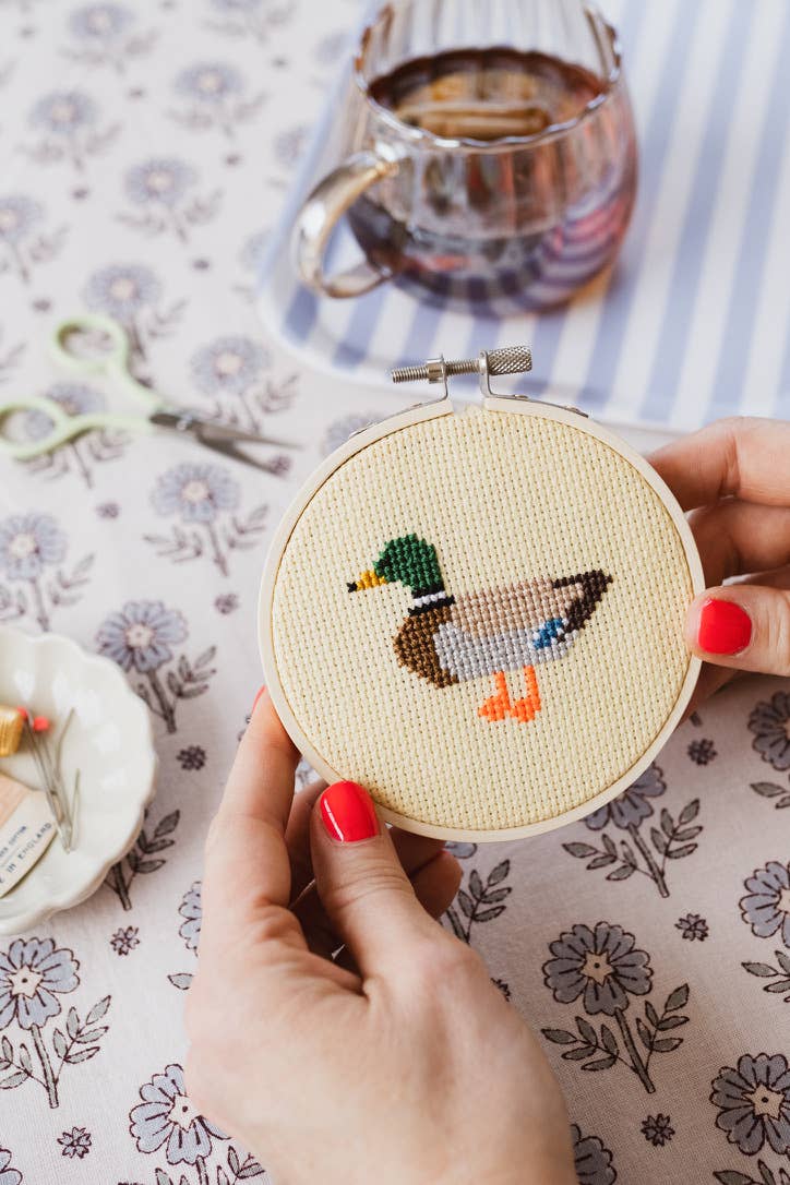 Duck Cross Stitch Kit, detail