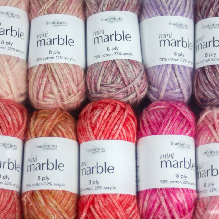 Fiddlesticks Mini Marble 8 Ply Pinks & Reds 02