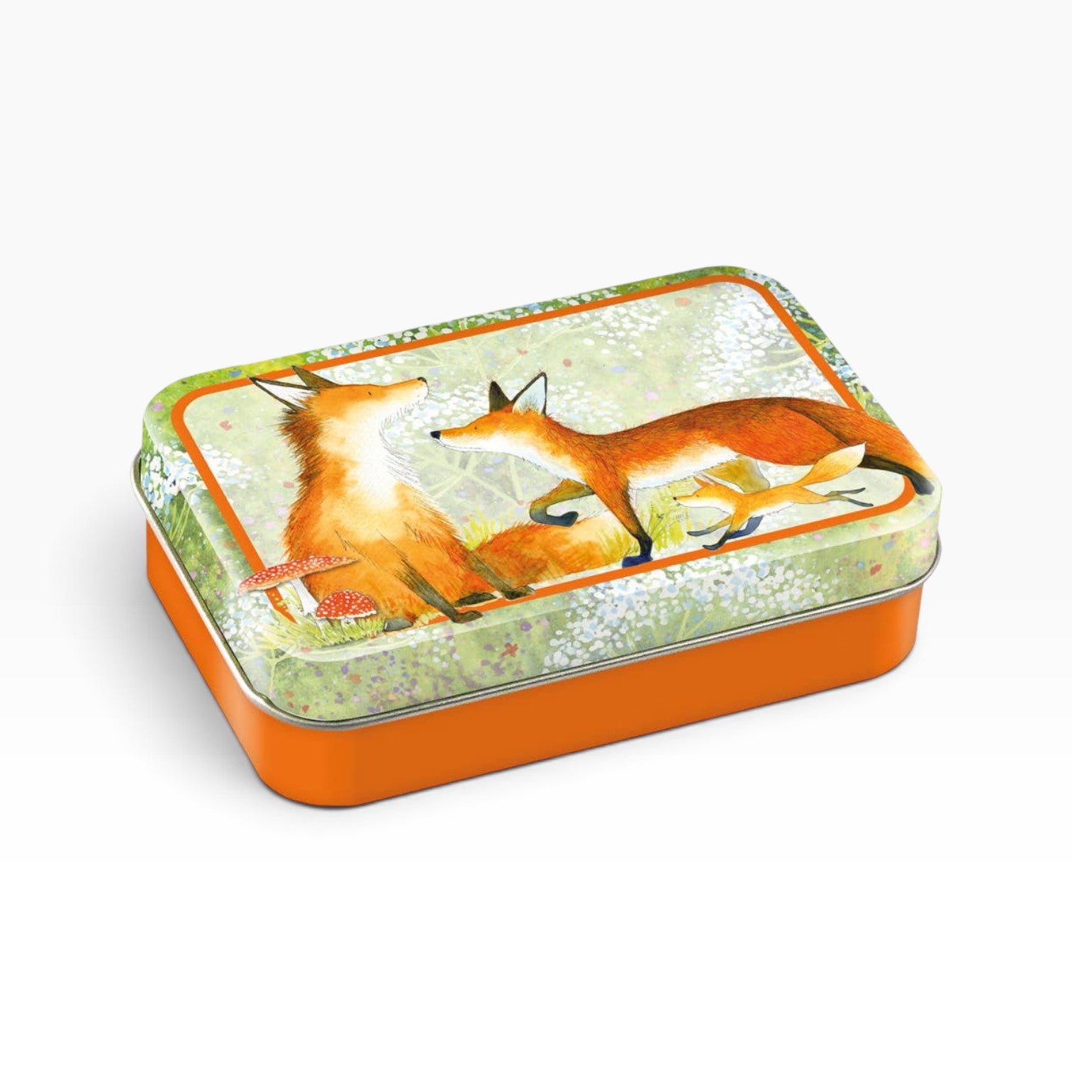 Foxes . Mini Hinged Tin