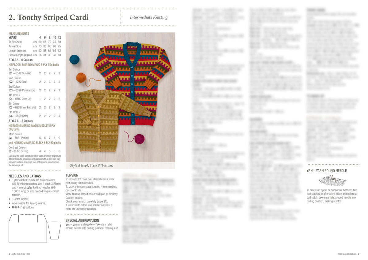 Joyful Kids Knits, inside pages